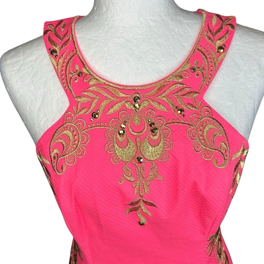 NEW Lily Pulitzer Tina Embroidered Shift Dress 2 Cruise Resort Old Money